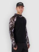 Mons Royale Temple Merino Long Sleeve Hood Aluskerrastopaita maastokuv...