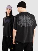 Jacker Skeleton Garment Dyed T-paita musta