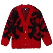 The Animals Observatory Arty Racoon Cardigan Red 3 Years