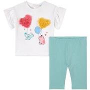 Mayoral Balloons T-shirt And Leggings Set Turquoise 6 Months