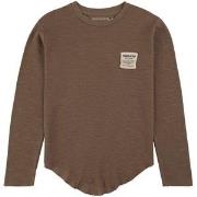 NUNUNU Basic Layer Ripped Branded T-Shirt Earth Brown 6-7 Years