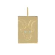 Design Letters Capricorn Necklace Charm Gold One Size