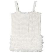 DOLLY by Le Petit Tom Frilly Top White Newborn (3-18 Months)
