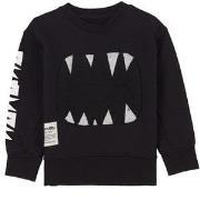 NUNUNU Fuzzy Roar Branded Graphic Sweatshirt Black 18-24 Months
