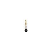 Design Letters Gold-plated Charm Black Agate One Size