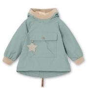 MINI A TURE Baby Vito Fleece Lined Anorak Gray Mist 9 Months