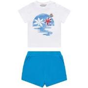 Moncler Branded T-shirt And Shorts Set White 18-24 Months