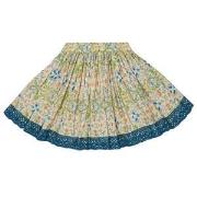 The Middle Daughter Full Swing Skirt With Lace Trim Arts & Crafts Flor...