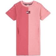 Tommy Hilfiger Branded Two-tone Sweater Dress Fresh Pink 16 Years