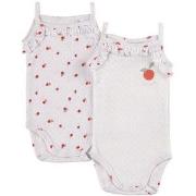 Carrément Beau 2-Pack Baby Bodies White 1 Month