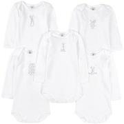 Petit Bateau 5-Pack Baby Body White 3 Months