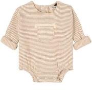1+ in the family Striped Romper Beige 3 Months