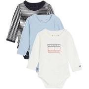 Tommy Hilfiger 3-Pack Baby Bodies Chambray Sky 68 cm