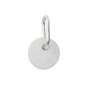 Design Letters Stone Circle Charm - White/Silver One Size