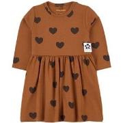 Mini Rodini Basic Hearts Ls Dress Tencel™ Brown 80/86 cm