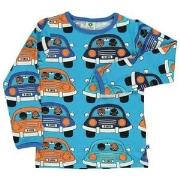 Småfolk Car Printed T-Shirt Ocean Blue 1-2 Years