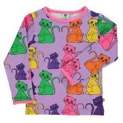 Småfolk Printed T-Shirt With Cats Viola 1-2 Years