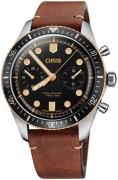 Oris Miesten kello 01 771 7744 4354-07 5 21 45 Diving Musta/Nahka