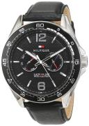 Tommy Hilfiger Miesten kello 1791369 Sport Musta/Nahka Ø46 mm