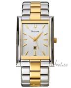 Bulova Miesten kello 98B001 Bracelet Herr Hopea/Teräs 33x29 mm