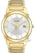 Bulova Miesten kello 97B108 Dress Valkoinen/Kullansävytetty teräs