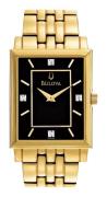 Bulova Miesten kello 97D103 Diamond Musta/Kullansävytetty teräs