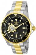 Invicta Miesten kello 13705 Pro Diver Musta/Kullansävytetty teräs