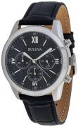 Bulova Miesten kello 96A173 Musta/Nahka Ø40 mm