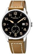 Festina Miesten kello F20347-6 Retro Musta/Nahka Ø42 mm