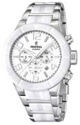 Festina Miesten kello F16576-1 Sport Valkoinen/Teräs Ø46 mm