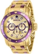 Invicta Miesten kello 37692 Pro Diver Kullattu/Teräs Ø48 mm