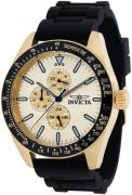 Invicta Miesten kello 38405 Aviator Kullattu/Kumi Ø45 mm