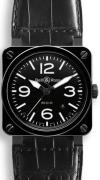 Bell & Ross Miesten kello BR0392-CER-BLP-SCR BR 03-92 Musta/Nahka