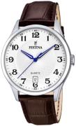 Festina Miesten kello F20426-1 Classic Valkoinen/Nahka Ø43 mm