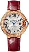 Cartier Naisten kello WJBB0033 Ballon Bleu Hopea/Nahka Ø33 mm