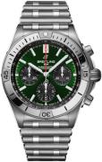 Breitling Miesten kello AB01343A1L1A1 Chronomat B01 42 Vihreä/Teräs