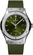 Hublot Miesten kello 542.NX.8970.RX Classic Fusion Vihreä/Kumi Ø42