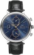 IWC Miesten kello IW391036 Portofino Sininen/Nahka Ø42 mm