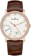 Blancpain Miesten kello 6668-3642-55A Villeret Valkoinen/Nahka Ø40.5