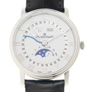 Blancpain Miesten kello 6654A-1127-55B Villeret Valkoinen/Nahka Ø40