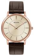 Bulova Miesten kello 97A126 Dress Beige/Nahka Ø40 mm