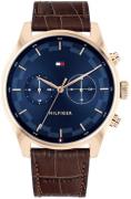 Tommy Hilfiger Miesten kello 1710423 Sawyer Sininen/Nahka Ø44 mm