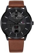 Tommy Hilfiger Miesten kello 1791604 Musta/Nahka Ø42 mm