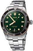 Oris Miesten kello 01 733 7707 4357-07 8 20 18 Diving Vihreä/Teräs