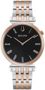 Bulova Miesten kello 98A234 Classic Musta/Punakultasävyinen Ø38 mm