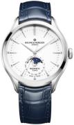 Baume & Mercier Miesten kello MOA10549 Clifton Valkoinen/Nahka