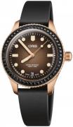 Oris Naisten kello 01 733 7747 3986-SET Divers Ruskea/Nahka Ø36 mm