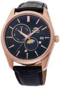 Orient Miesten kello RA-AK0309B10B Sun & Moon Musta/Teräs Ø42 mm