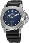 Panerai Miesten kello PAM00692 Luminor Sininen/Kumi Ø47 mm