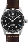 Longines Miesten kello L3.812.4.53.2 Spirit Zulu Time Musta/Nahka